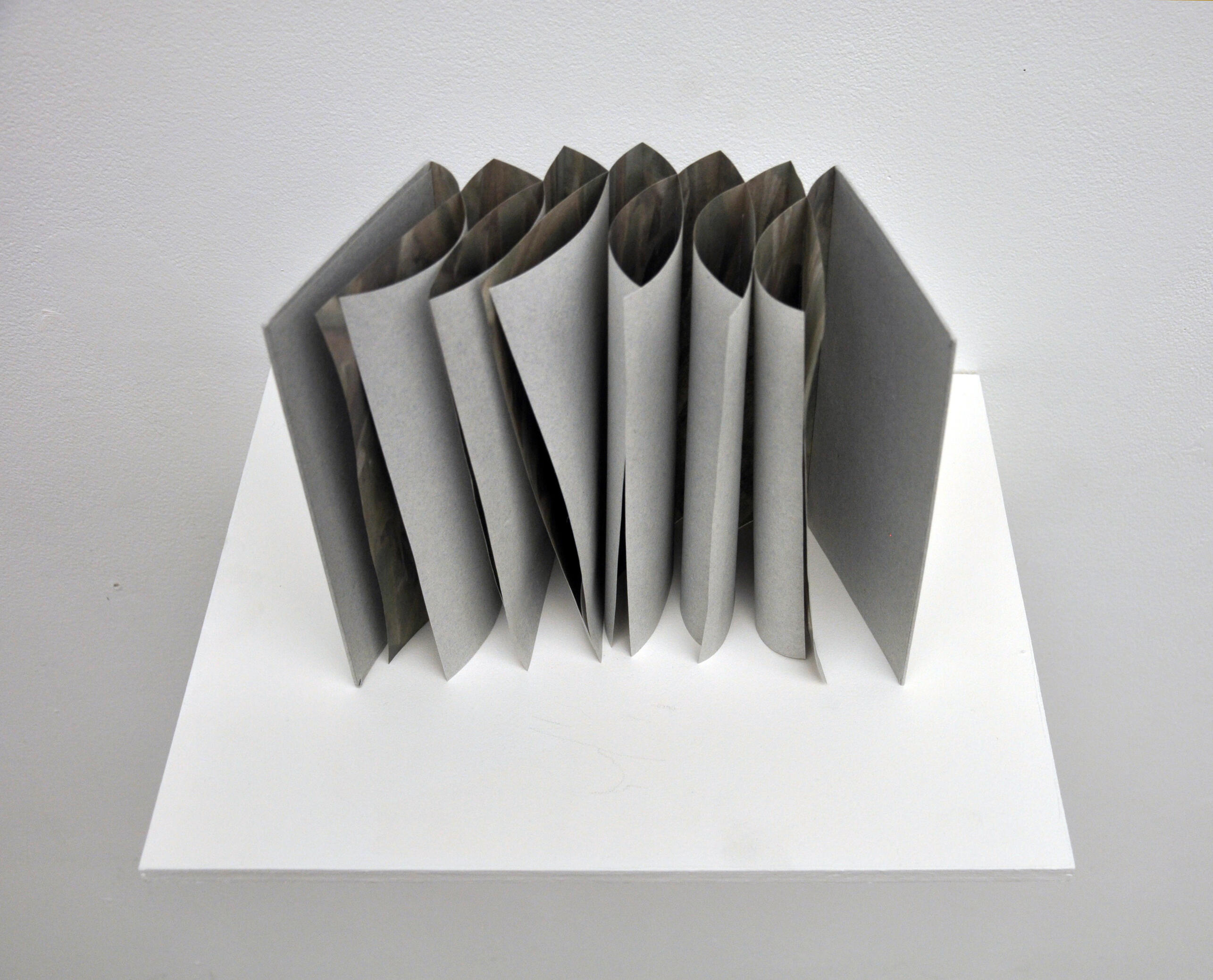 Field View 2, contertina and sewn folios with digital prints on handmade paper, 2017